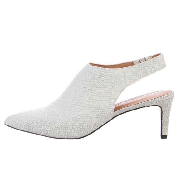 White Joie Python Point Heels - Picture 2 of 4